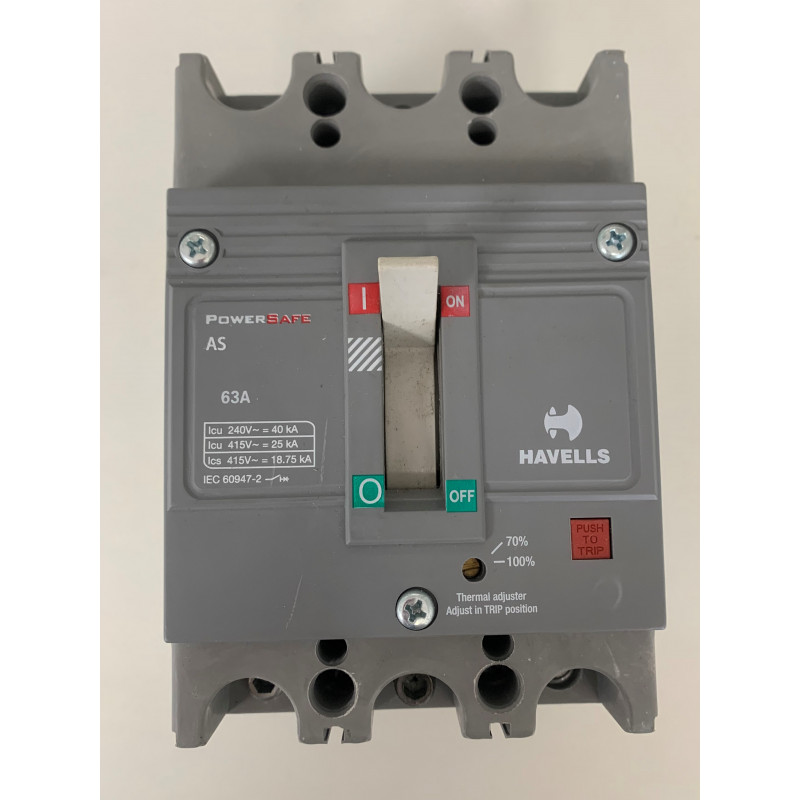 havells-63a-triple-pole-powersafe-25ka-circuit-breaker-mccb-brand-new